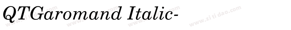 QTGaromand Italic字体转换